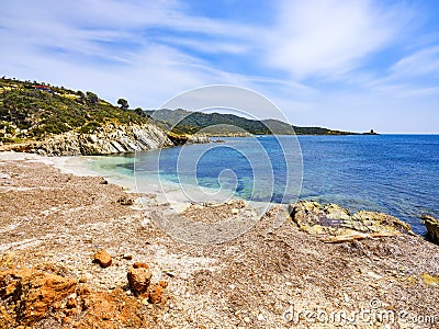 Punta Libeccio Cala Angioni beach, Domus de Maria, Sardinia, Italy Stock Photo